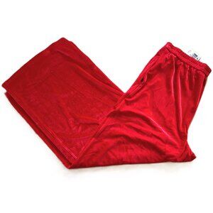 NWT Skies Are Blue Pants Women's XL Holiday Red Velour RTL $79